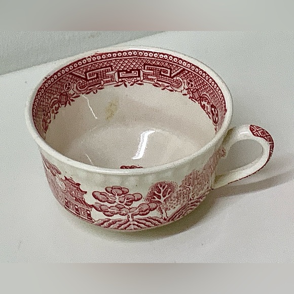 19th Century Vintage  Adams England Pink Willow Transferware Teacup - Picture 3 of 16